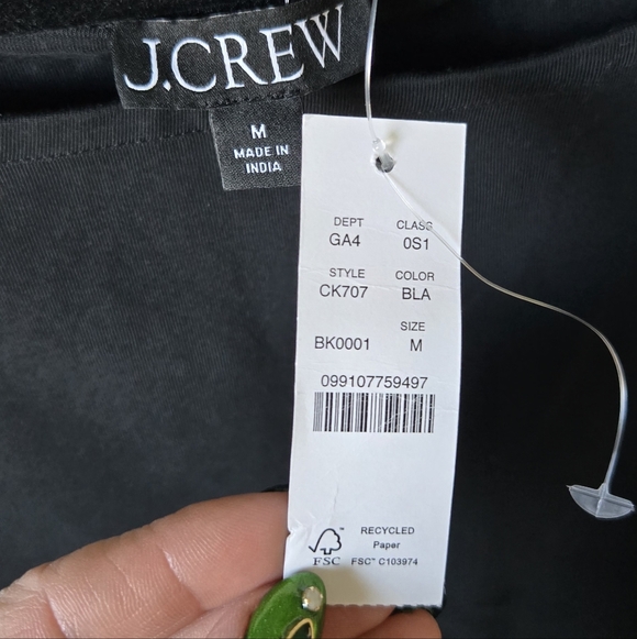 K. Crew Women's Pintuck mixy dress In Black - Picture 5 of 8